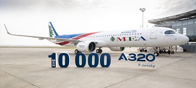 MEA seri numarası 10.000 olan A320’yi teslim aldı