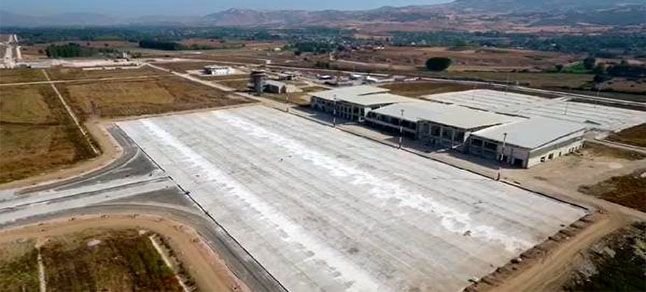 Tokat’ta havalimanı inşaatı havadan görüntülendi