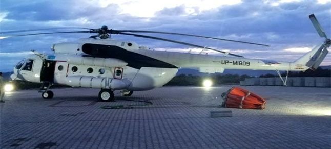 Helikopter ve personelleri Milas’tan ayrıldı