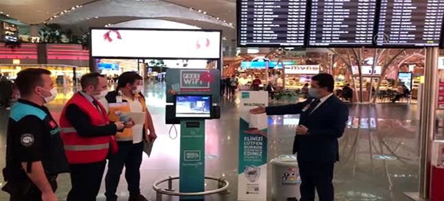 İstanbul Havalimanı’nda Kovid-19 denetimi yapıldı