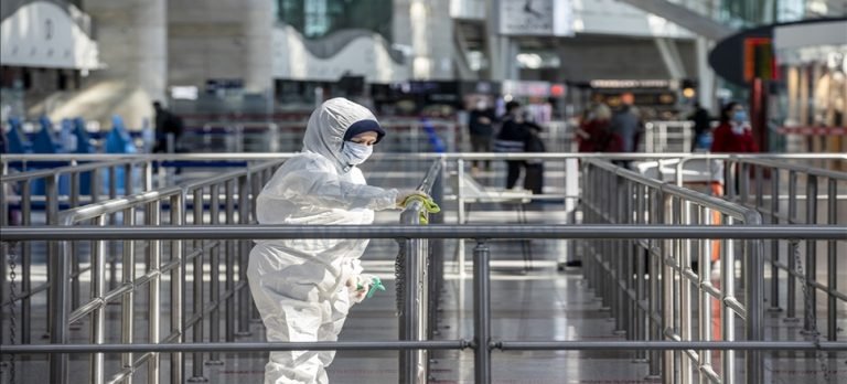 Esenboğa’da salgın süresince 25 futbol sahası büyüklüğünde alan dezenfekte edildi