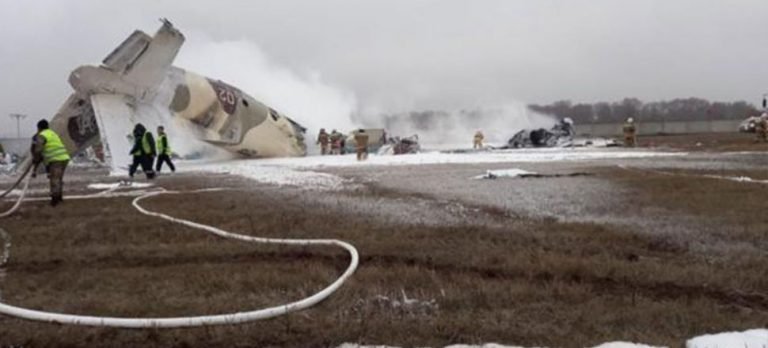 Kazakistan’da An-26 tipi askeri kargo uçağı düştü