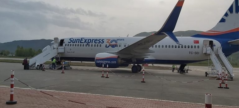 Zonguldak Havaalanı’nın ilk yolcu uçağı Almanya’ya uçtu