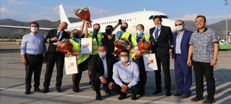 Gazipaşa-Alanya Havalimanı, Avion Express’in ilk seferini karşıladı