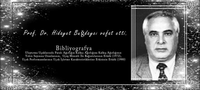 Prof. Dr. Hidayet Buğdaycı vefat etti.