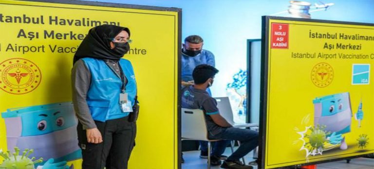 İstanbul Havalimanı’nda Türk yolculara Kovid-19 aşısı yapılmaya başlandı