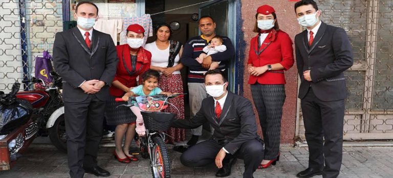 THY 100 çocuğun bisiklet hayalini gerçekleştirdi