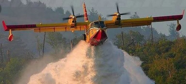Hırvatistan’dan gelen uçak 40 dakika 5 kez yangına su taşıdı