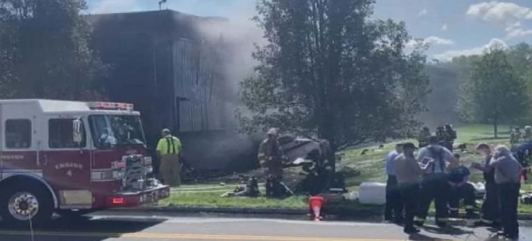 ABD’de özel jet binanın üzerine düştü