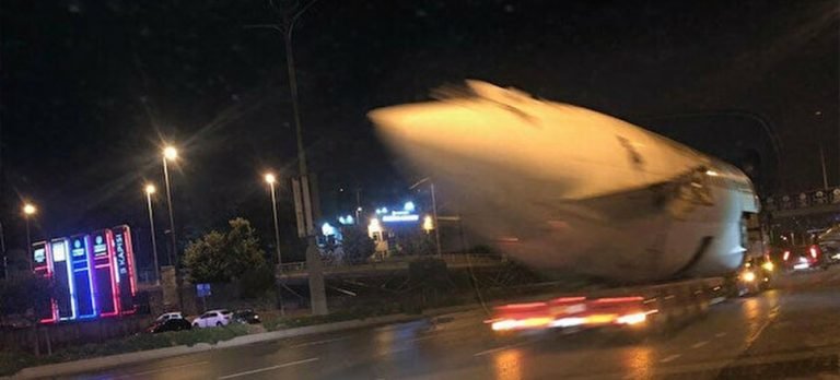 E-5’ten uçak geçti