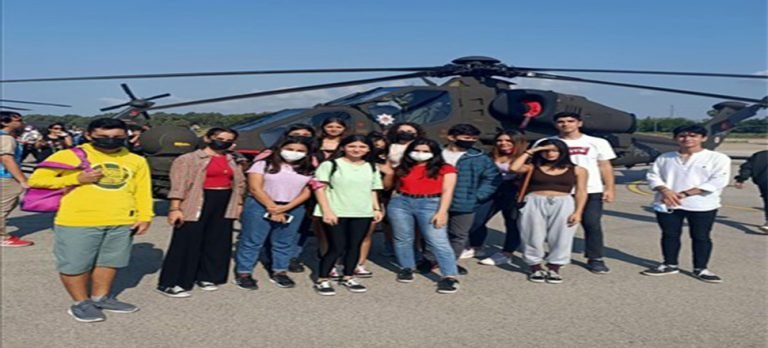 Helikopterler öğrenciler için havalandı