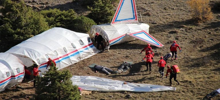 Konya’da uçak kazası tatbikatı