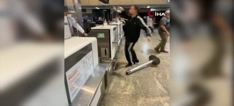 Brezilya’da uçuşu iptal olan yolcular, havalimanını birbirine kattı