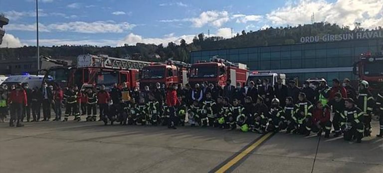Ordu Giresun Havalimanı’nda yangın ve acil durum tatbikatı