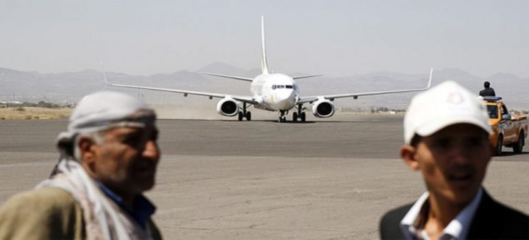 Uluslararası Sana Havalimanı’nda uçuşlar durdu