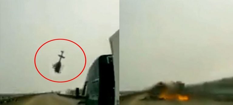 ABD’de helikopter, otoyola düştü