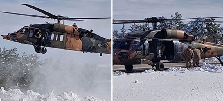 MSB Gaziantep-Adana otoyolunda mahsur kalanlar için 2 helikopter görevlendirdi
