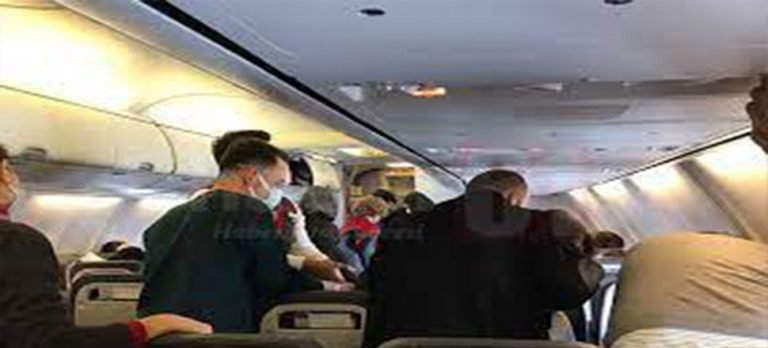 Trabzon-İstanbul uçağında hareketli anlar