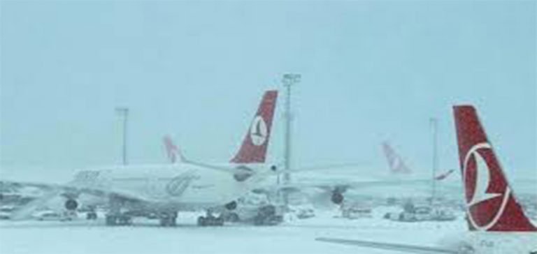 THY beklenen kar yağışı nedeniyle 205 seferini iptal etti