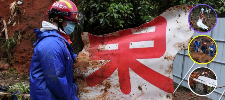 Çin’de Düşen Uçağın Motor Enkaz Parçaları Bulundu