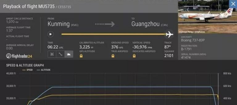 Çin’de düşen yolcu uçağıyla ilgili açıklama