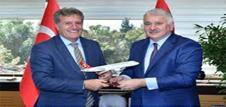 Bayındırlık ve Ulaştırma Bakanı Arıklı, THY Genel Müdürü Ekşi ile görüştü