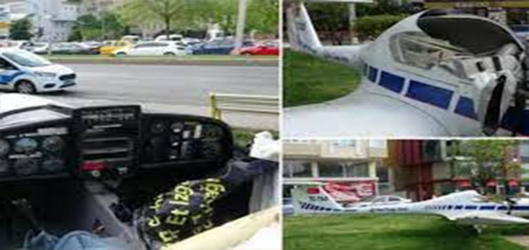 Şehir magandaları uçağı tahrip etti