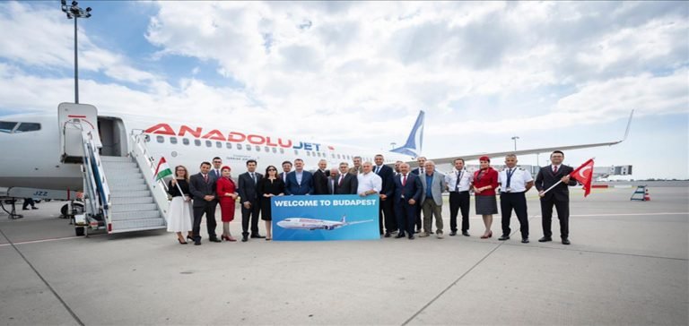 AnadoluJet’in İstanbul’dan Budapeşte’ye ilk uçuşu yapıldı