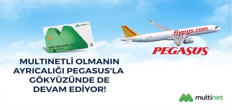 Pegasus yolcuları uçak içi ikram alışverişlerini MultiNet’le ödüyor