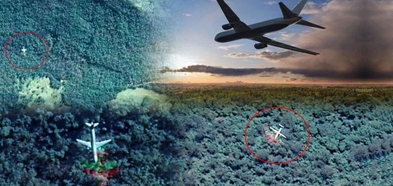 Yağmur ormanlarında rotasında olmayan uçak tespit edildi