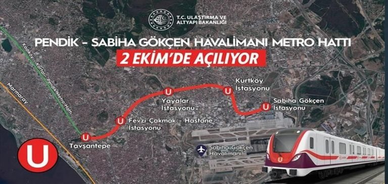 Sabiha Gökçen Havalimanı Metrosu’nun açılış tarihi belli oldu