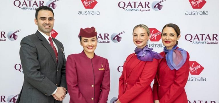 Qatar Airways ve Virgin Avustralya, Brisbane Havalimanı Lansman Etkinliğinde yeni stratejik ortaklığı kutluyor.