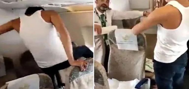 Uçağı birbirine kattı: Dua edip pencereyi tekmeledi