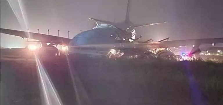 Dev uçak Pistten çıktı