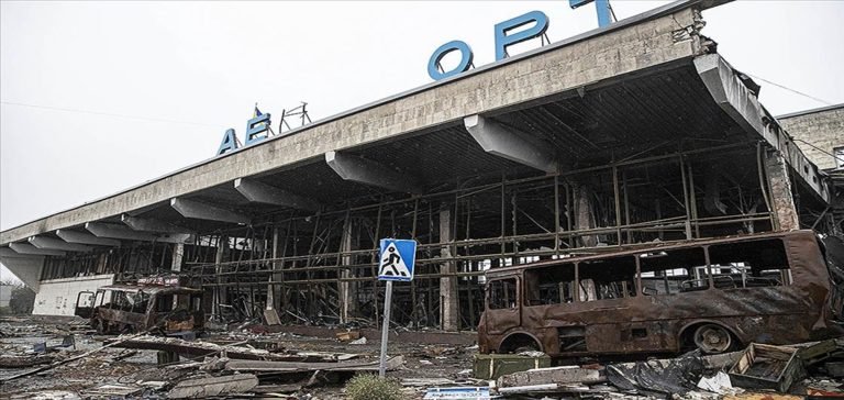 Herson Uluslararası Havalimanı “askeri araç mezarlığına” döndü