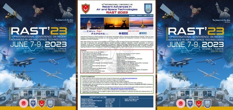 The International Conference on Recent Advances in Air and Space Technologies Is Being Held Between June 7-9, 2023 In İstanbul!