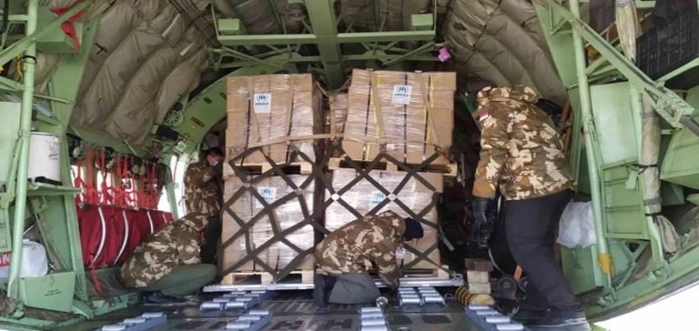 Çeşitli malzeme yardımı, Endonezya Hava Kuvvetleri’ne ait askeri uçak ile Adana’ya doğru yola çıktı