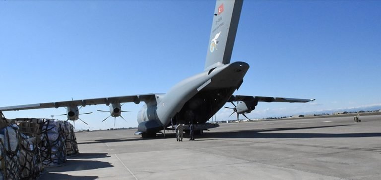 TSK deprem bölgesine destek uçuşlarını “hava yardım koridoru” üzerinden yapıyor