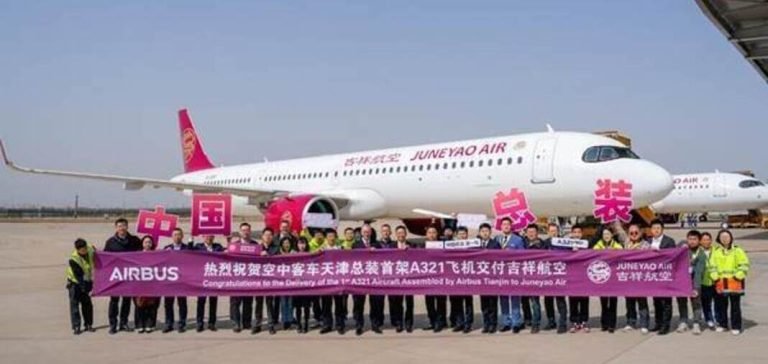 Airbus, Çin’in Juneyao Hava Yolları’na FAL Tianjin tesisinde üretilen ilk A321neo uçağını teslim etti.