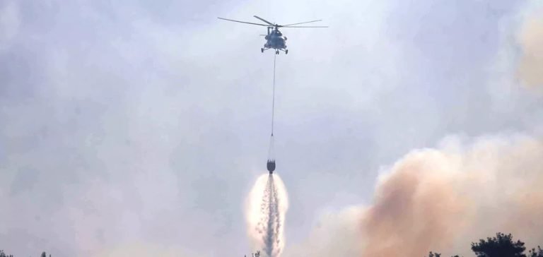 Çanakkale yangınında helikopterler 1800 sorti yaptı