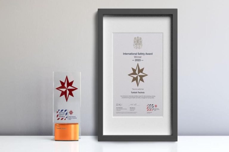 Türk Hava Yolları Teknik, İş Güvenliği Ödülü’nün (International Safety Award) sahibi oldu