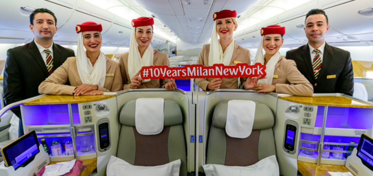 Emirates, Milano – New York direkt uçuş hizmetinin başarılarla dolu 10. yılını kutluyor