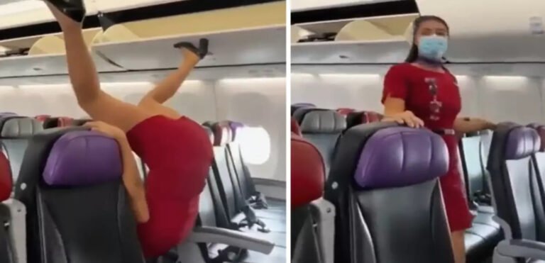 Viral Hostes: Uçakta Bagaj Kapaklarını Kapatma Yöntemi Şaşırttı