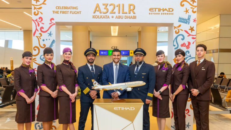 Etihad’ın Yeni A321LR’si Hindistan’da: İlk Uçuş Kolkattadan