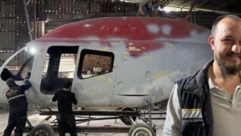 Tekirdağ’da Kaportacıdan Fiberglas Helikoptere: Yaratıcılığın Uçuşa Geçtiği Atölye