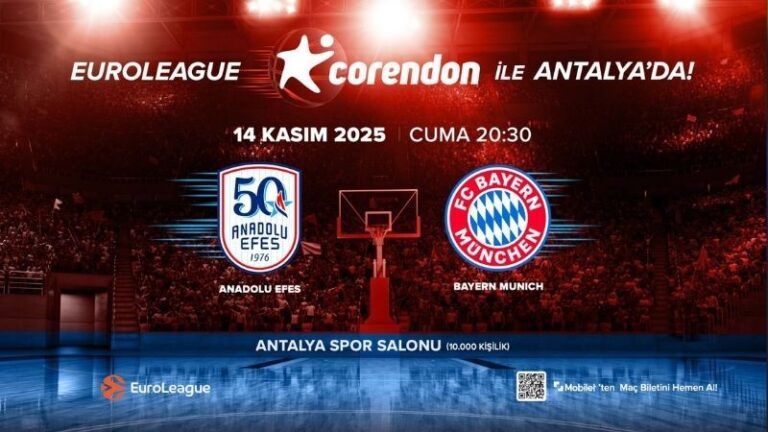 Corendon Ev Sahipliğinde EuroLeague Rüzgârı Antalya’da Esecek