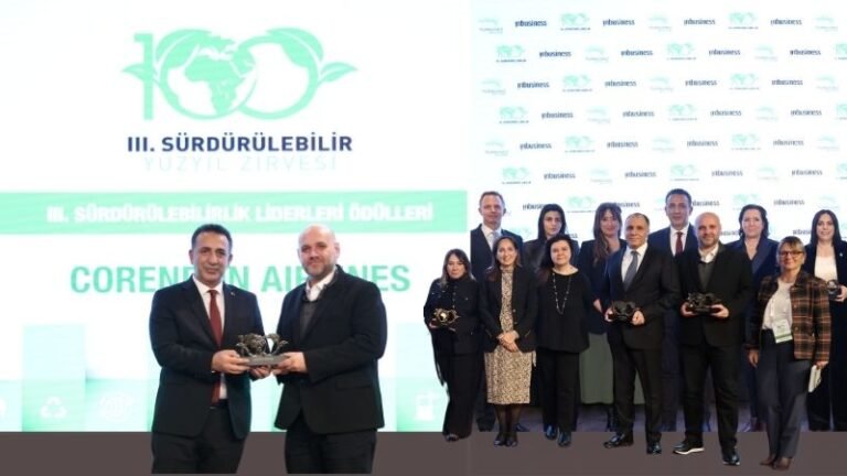 Corendon Airlines Sürdürülebilirlik Liderleri Ödülü ile Taçlandırıldı