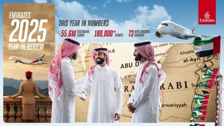 Emirates’ten 2025 Performans Özeti: 55,6 Milyon Yolcu, Güçlü Küresel Büyüme