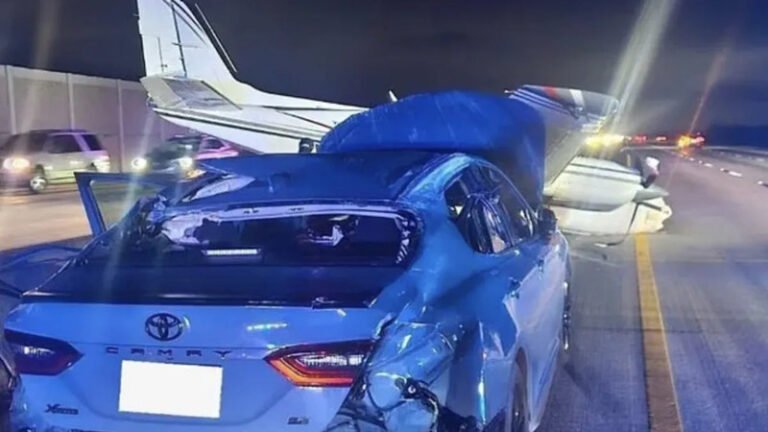ABD’de Şaşırtan Kaza: Florida’da Uçak Otoyola İniş Yaparken Araca Çarptı: 1 Yaralı