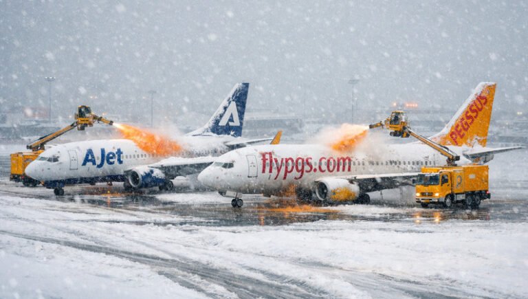 Olumsuz Hava Şartları Uçuşları Vurdu: AJet ve Pegasus’ta 110 Sefer İptal